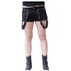 Gothic Lady Hot Pant Black Cotton Mini Skirt Women Gothic Pant